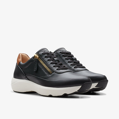 Tivoli Zip Black Leather - Clarks Special Offer
