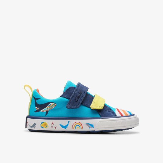 Foxing Ocean Toddler Blue Multicolour - Clarks Trending