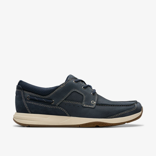 Sailview Lace Navy Nubuck - Clarks Classic