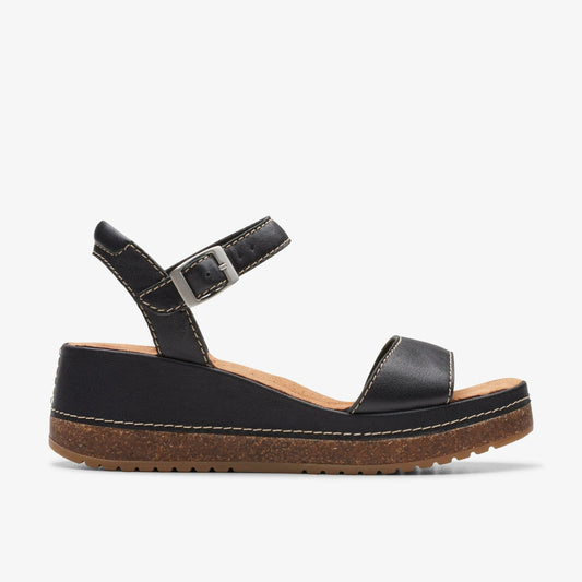 Kassanda Lily Black Leather - Clarks Popular