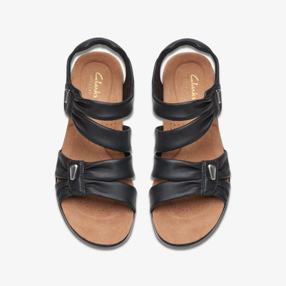 Kitly Ave Black Leather - Clarks Popular