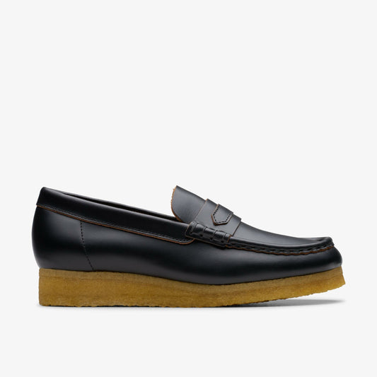 Wallabee Loafer Black Smooth Leather - Clarks Hot Sale