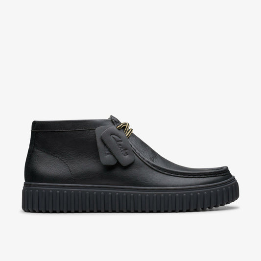 Torhill Hi Black Leather - Clarks Sale