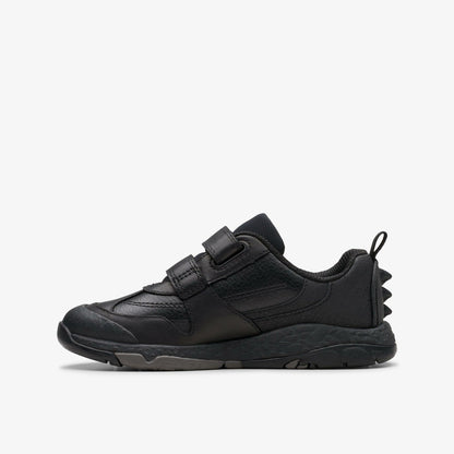 Steggy 2 Pace Kid Black Leather - Clarks Smart Buy