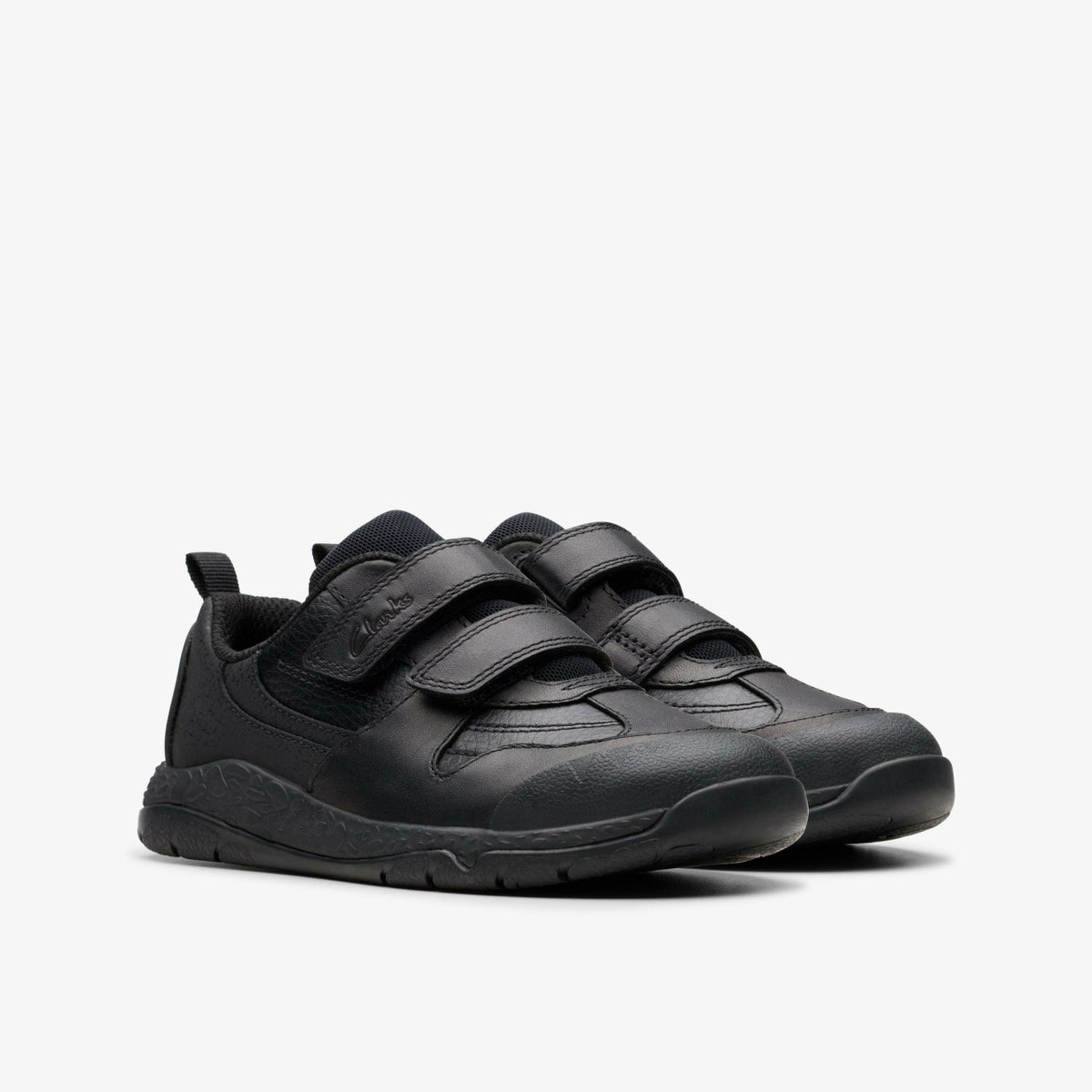 Steggy 2 Pace Kid Black Leather - Clarks Smart Buy