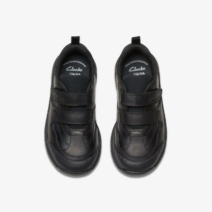 Steggy 2 Pace Kid Black Leather - Clarks Smart Buy