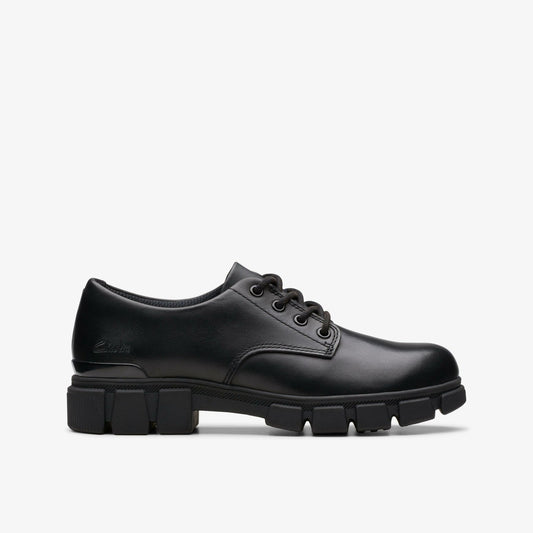 Evyn Lace Kid Black Leather - Clarks Classic