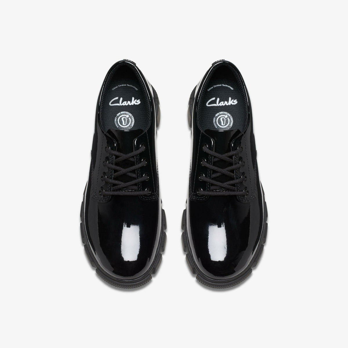 Evyn Lace Kid Black Patent - Clarks Discount