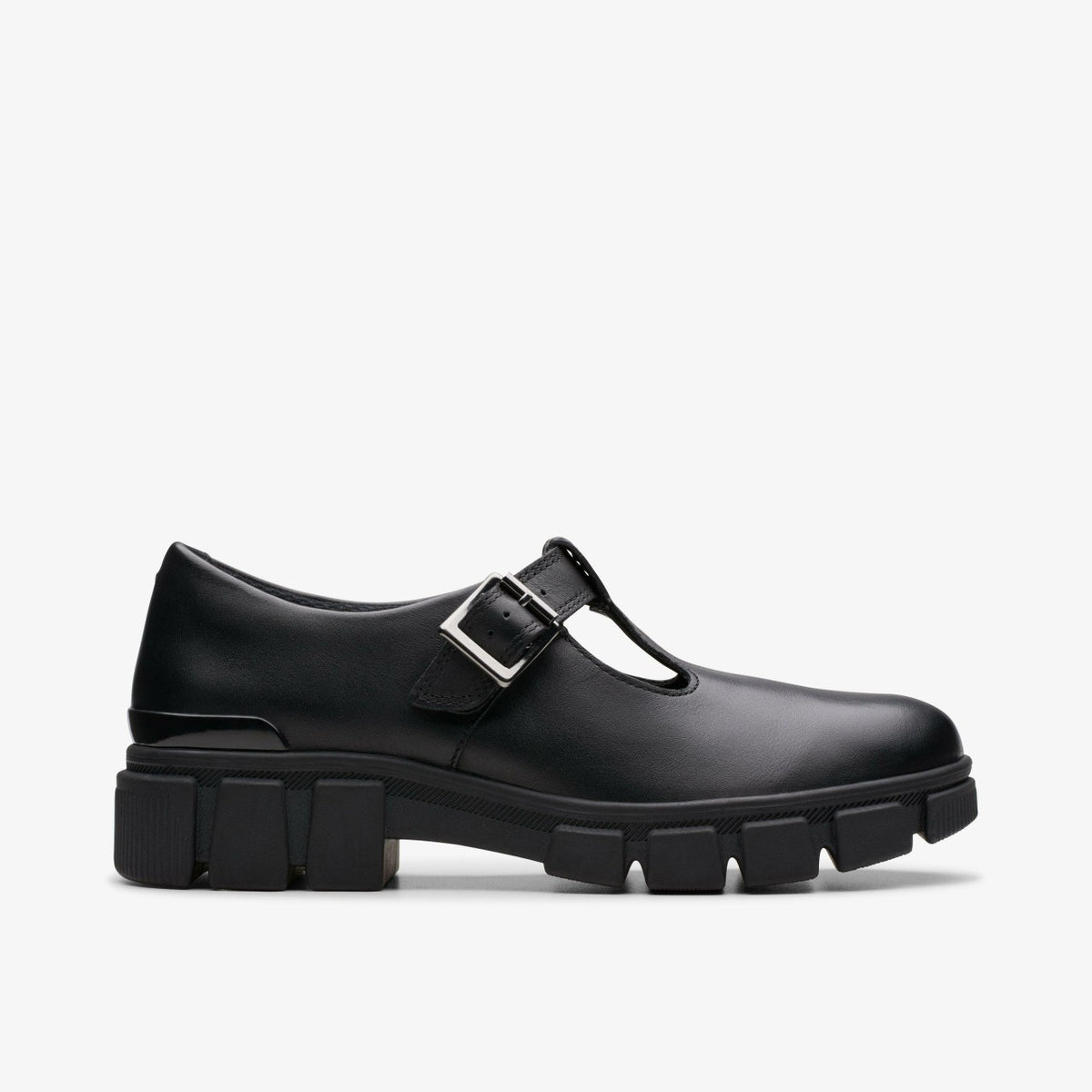 Evyn Bar Youth Black Leather - Clarks Sale