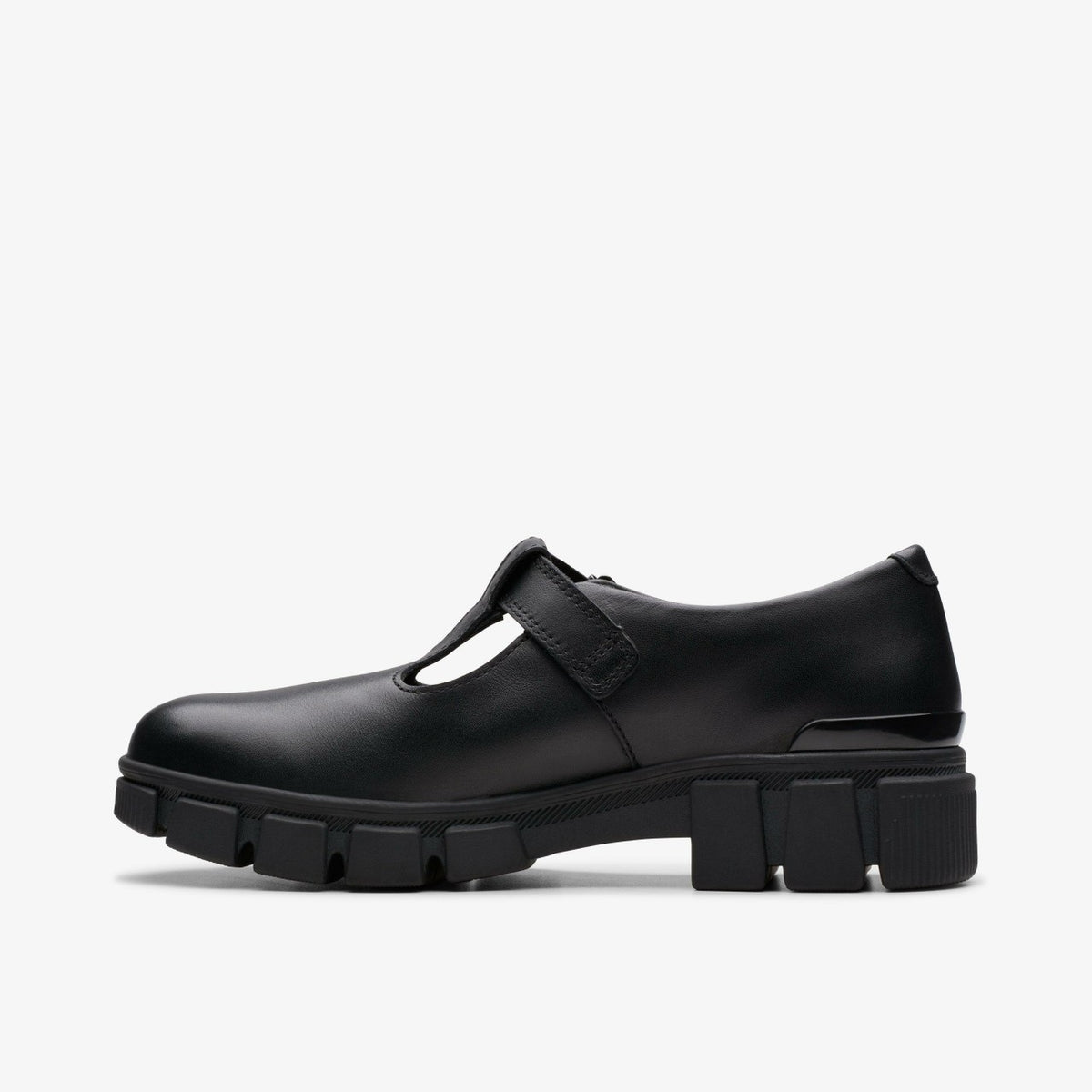 Evyn Bar Youth Black Leather - Clarks Sale