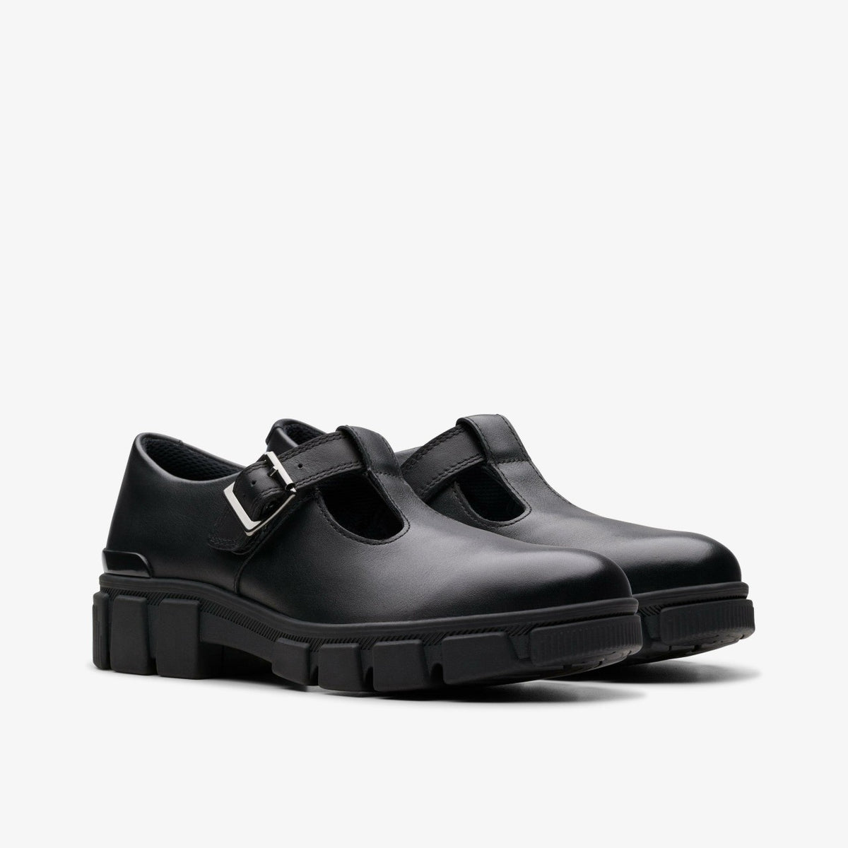 Evyn Bar Youth Black Leather - Clarks Sale
