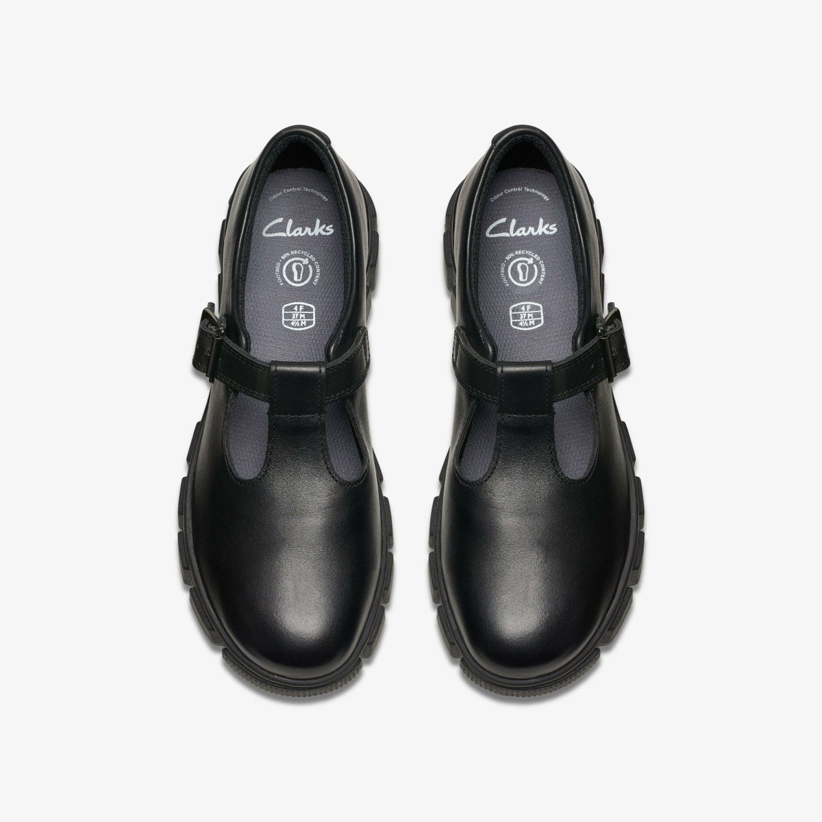 Evyn Bar Youth Black Leather - Clarks Sale