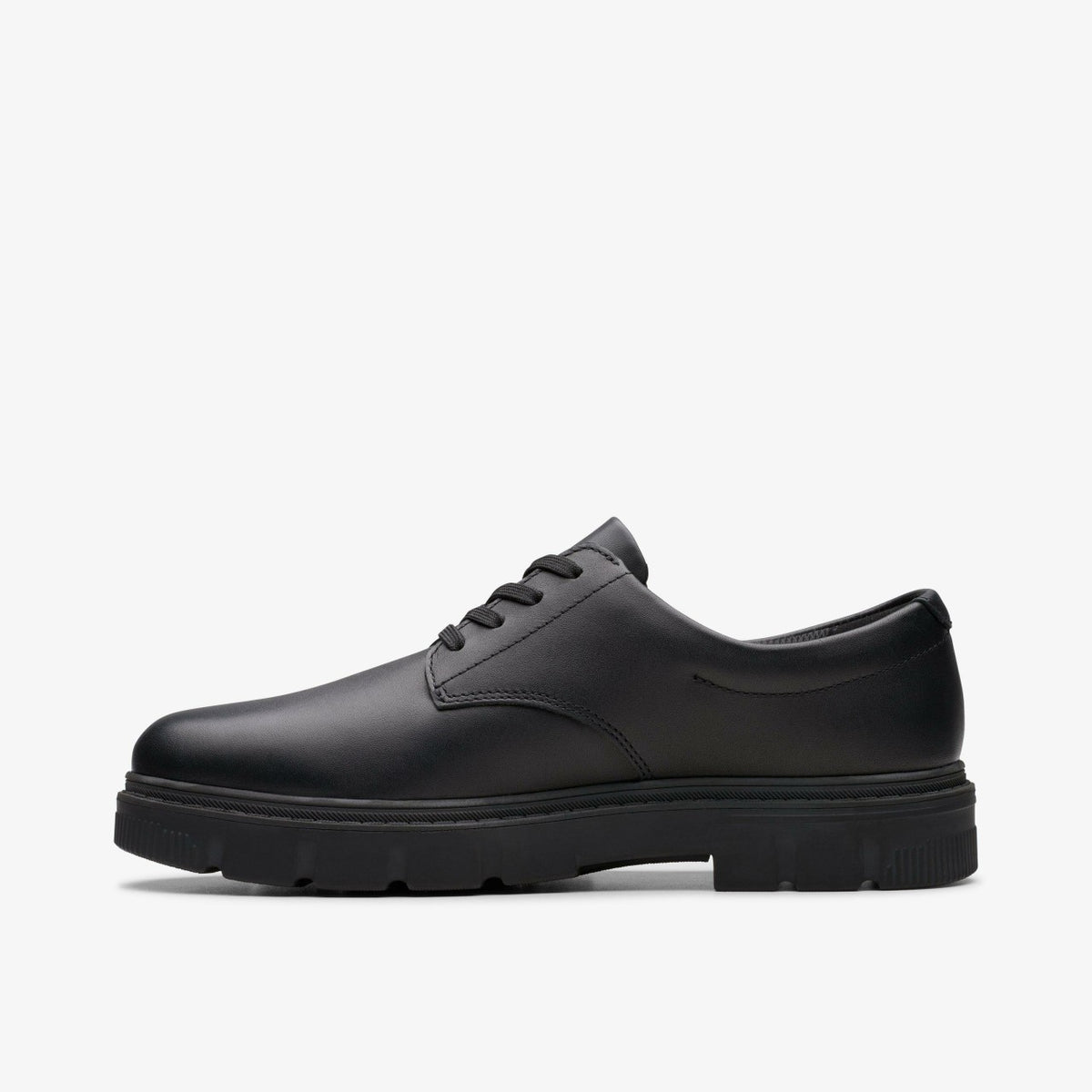 Lorcam Loop Youth Black Leather - Clarks Special Offer