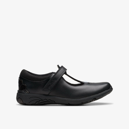 Relda Gem Kid Black Leather - Clarks Deals