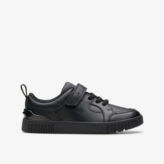 Oslo Flare Kid Black Leather - Clarks Top Pick