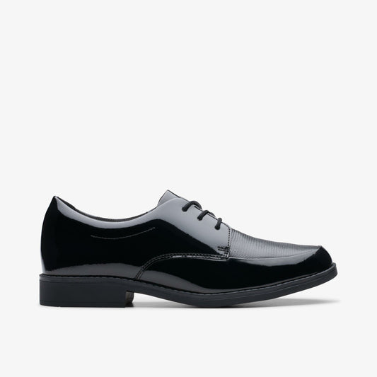 Aubrie Dress Youth Black Patent - Clarks Sale