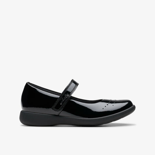 Etch Gem Kid Black Patent - Clarks Great Value