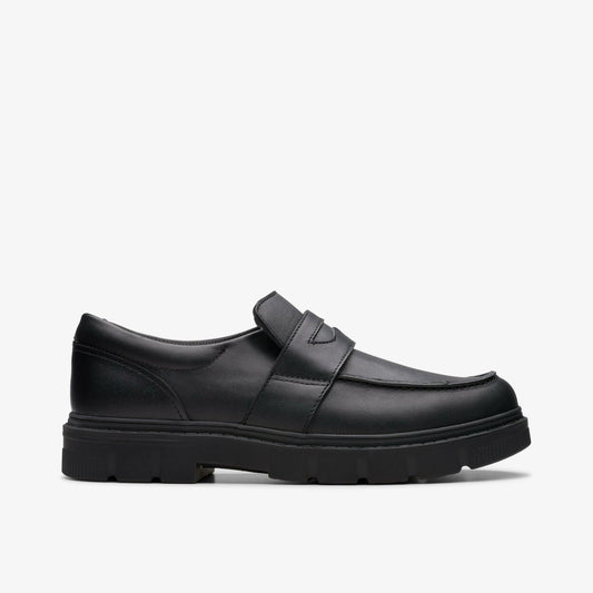 Lorcam Craft Youth Black Leather - Clarks Recommended