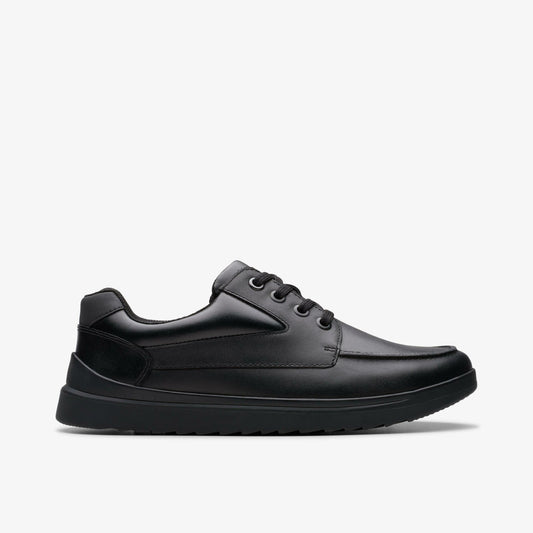 Keelan Flare Youth Black Leather - Clarks Deals