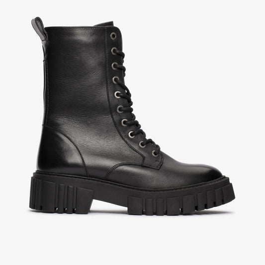 Page Lace Boot Black Leather - Clarks Best Seller