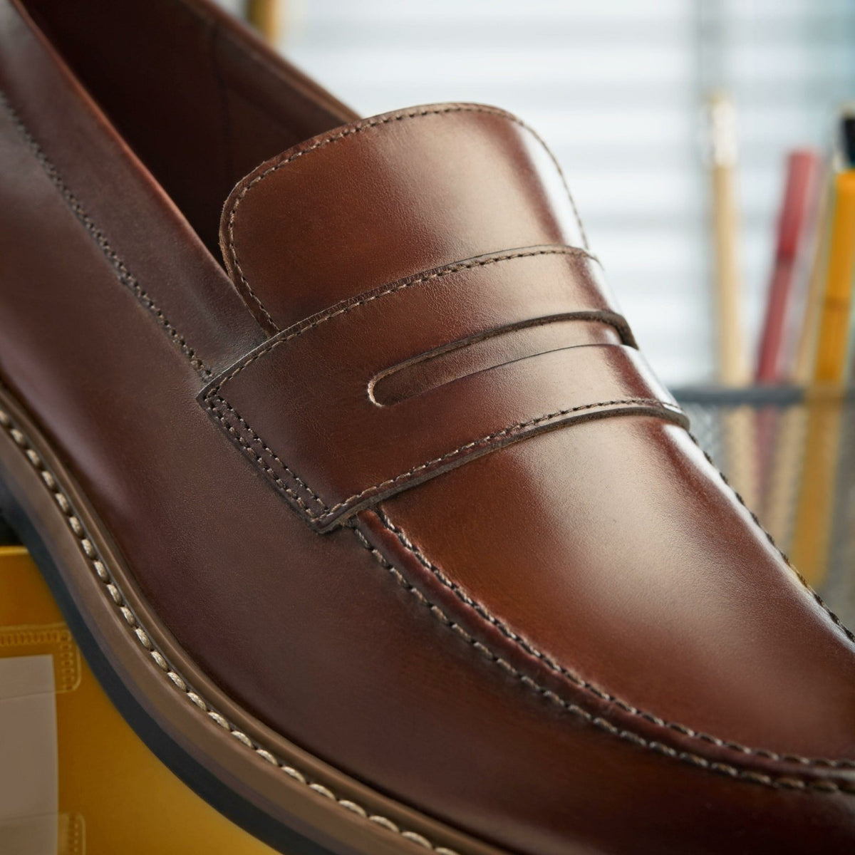 Aldwin Step Loafer Mid Tan Leather - Clarks Top Pick