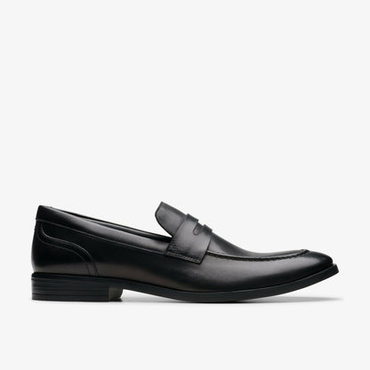 Brandon Step Loafer Black Leather - Clarks Great Value