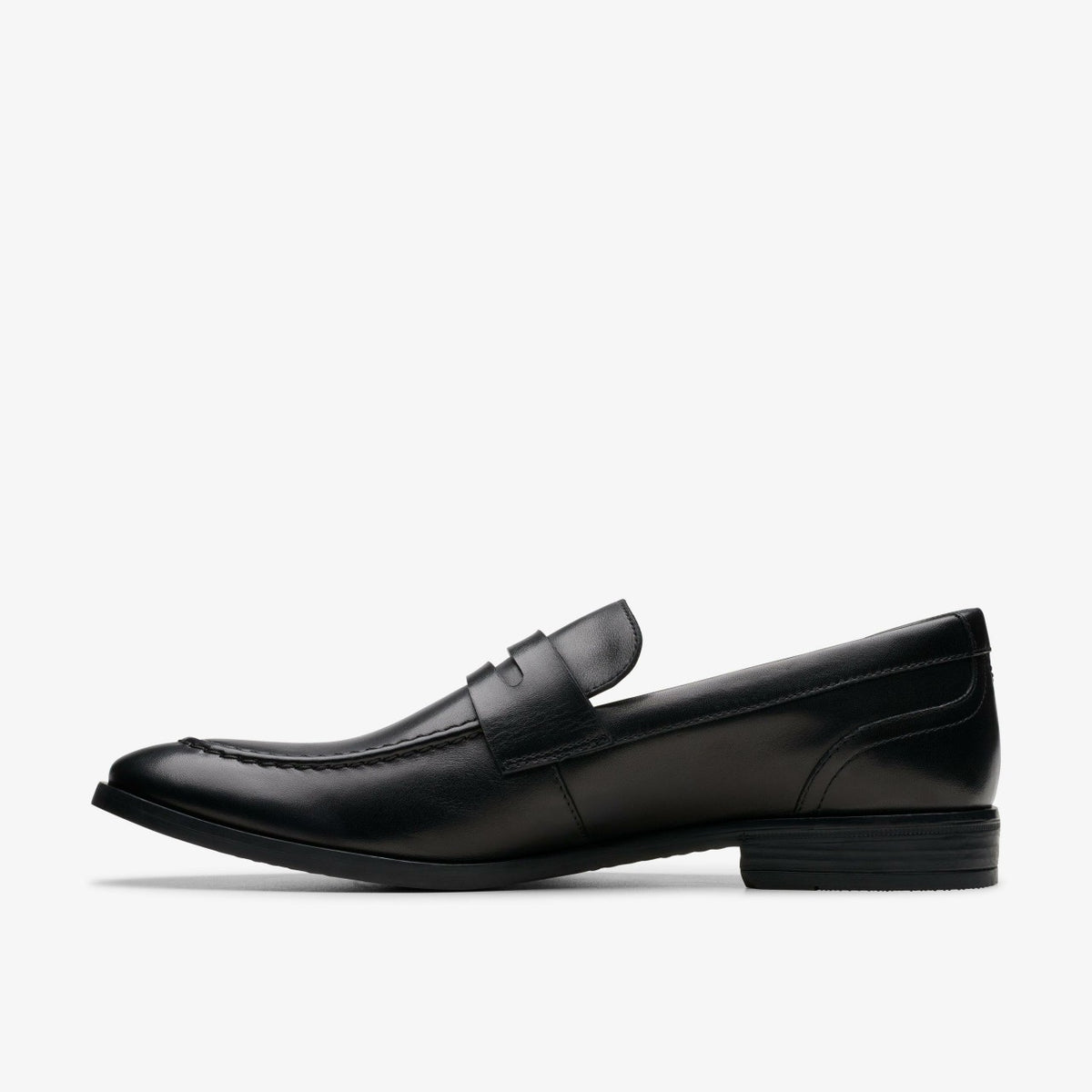 Brandon Step Loafer Black Leather - Clarks Great Value