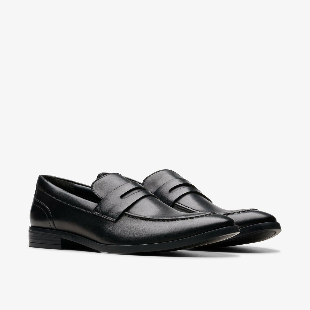 Brandon Step Loafer Black Leather - Clarks Great Value