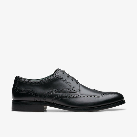 Craft James Tip Brogue Black Leather - Clarks Popular