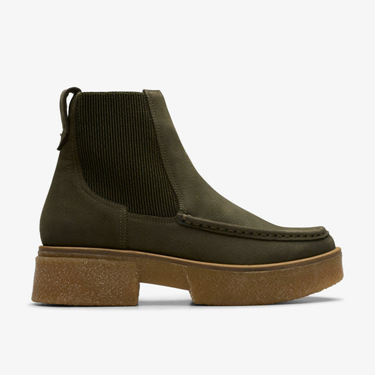 Linoso Top Ankle Boot Dark Green Nubuck - Clarks Hot Sale
