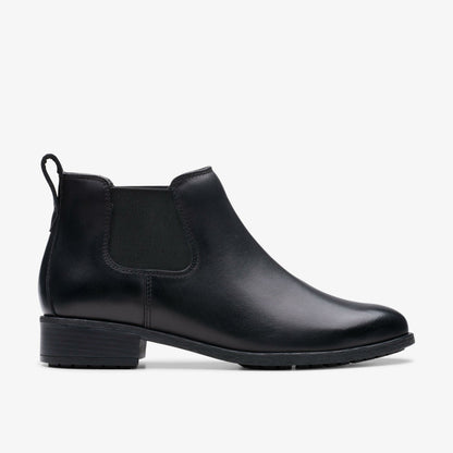 Havisham Top Ankle Boot Black Leather - Clarks Quality