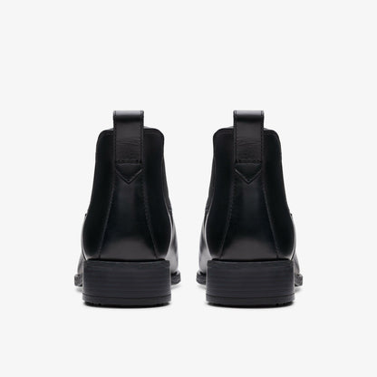 Havisham Top Ankle Boot Black Leather - Clarks Quality