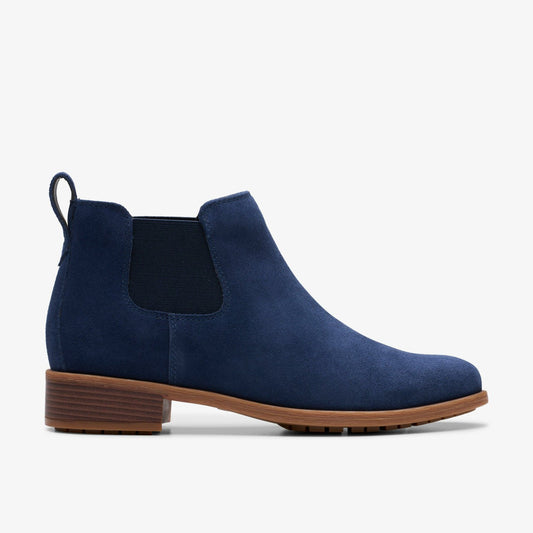 Havisham Top Ankle Boot Navy Suede - Clarks Best Price