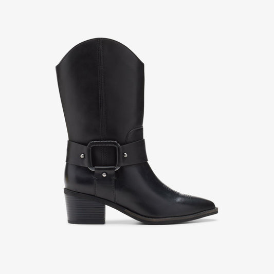 Morzine Rise Black Leather - Clarks Featured
