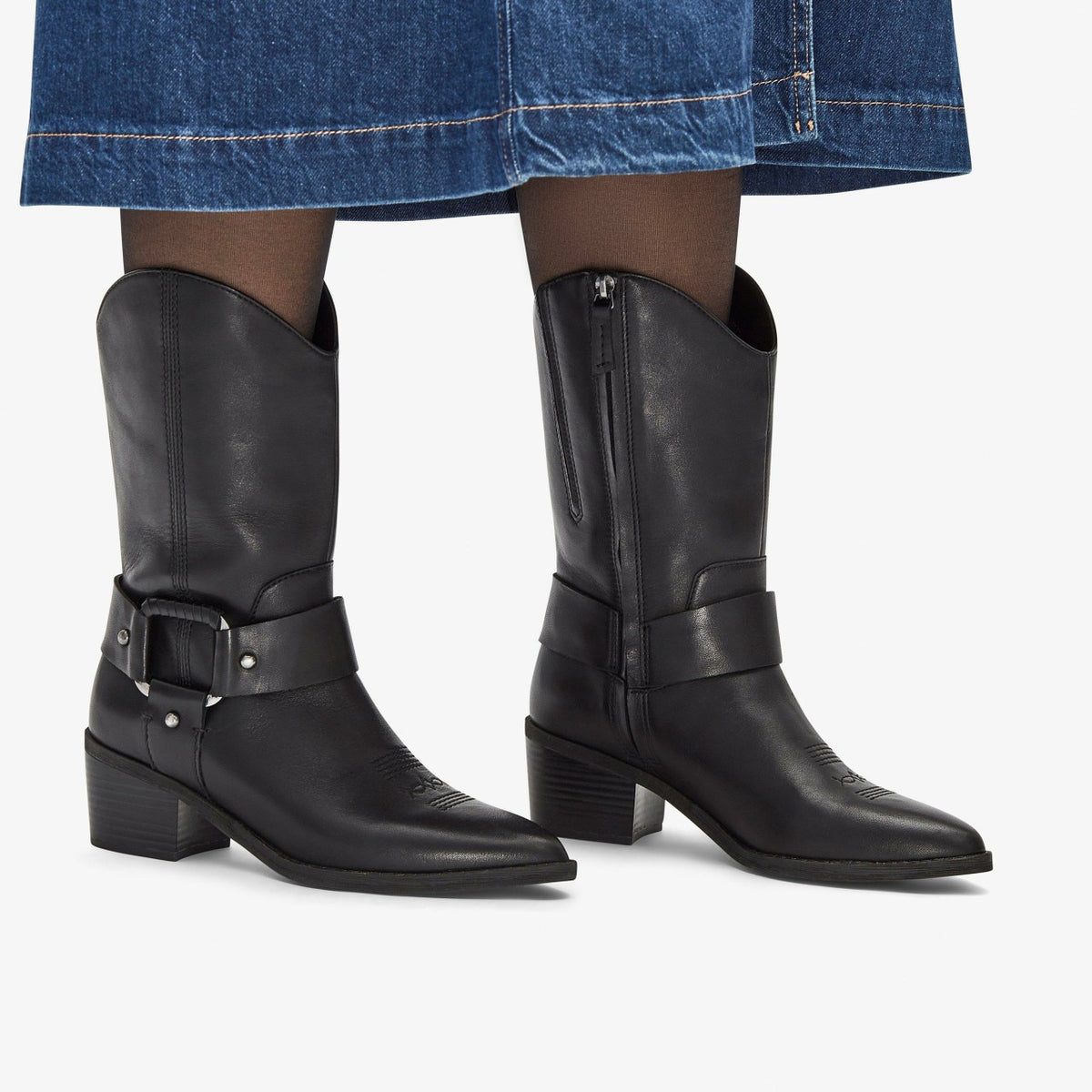 Morzine Rise Black Leather - Clarks Featured