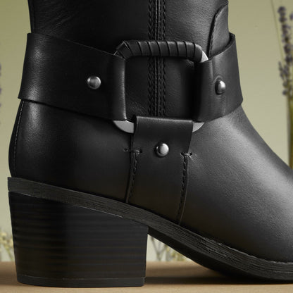 Morzine Rise Black Leather - Clarks Featured