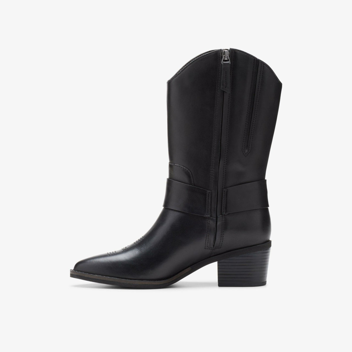 Morzine Rise Black Leather - Clarks Featured