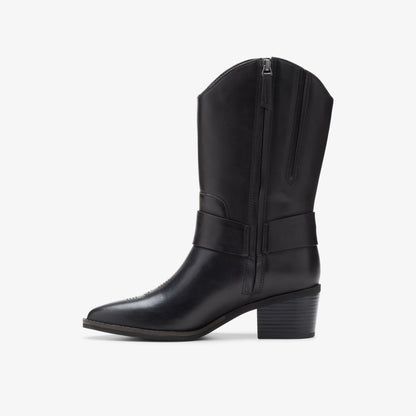 Morzine Rise Black Leather - Clarks Featured