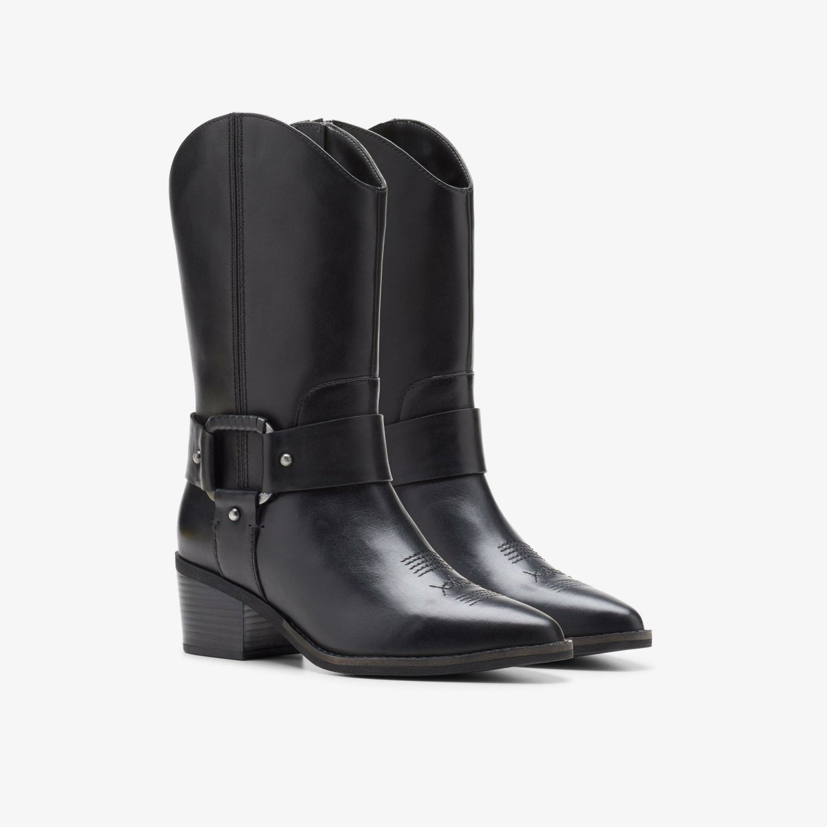 Morzine Rise Black Leather - Clarks Featured