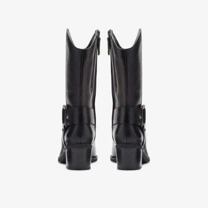 Morzine Rise Black Leather - Clarks Featured