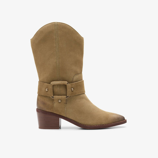 Morzine Rise Dark Sand Suede - Clarks Signature