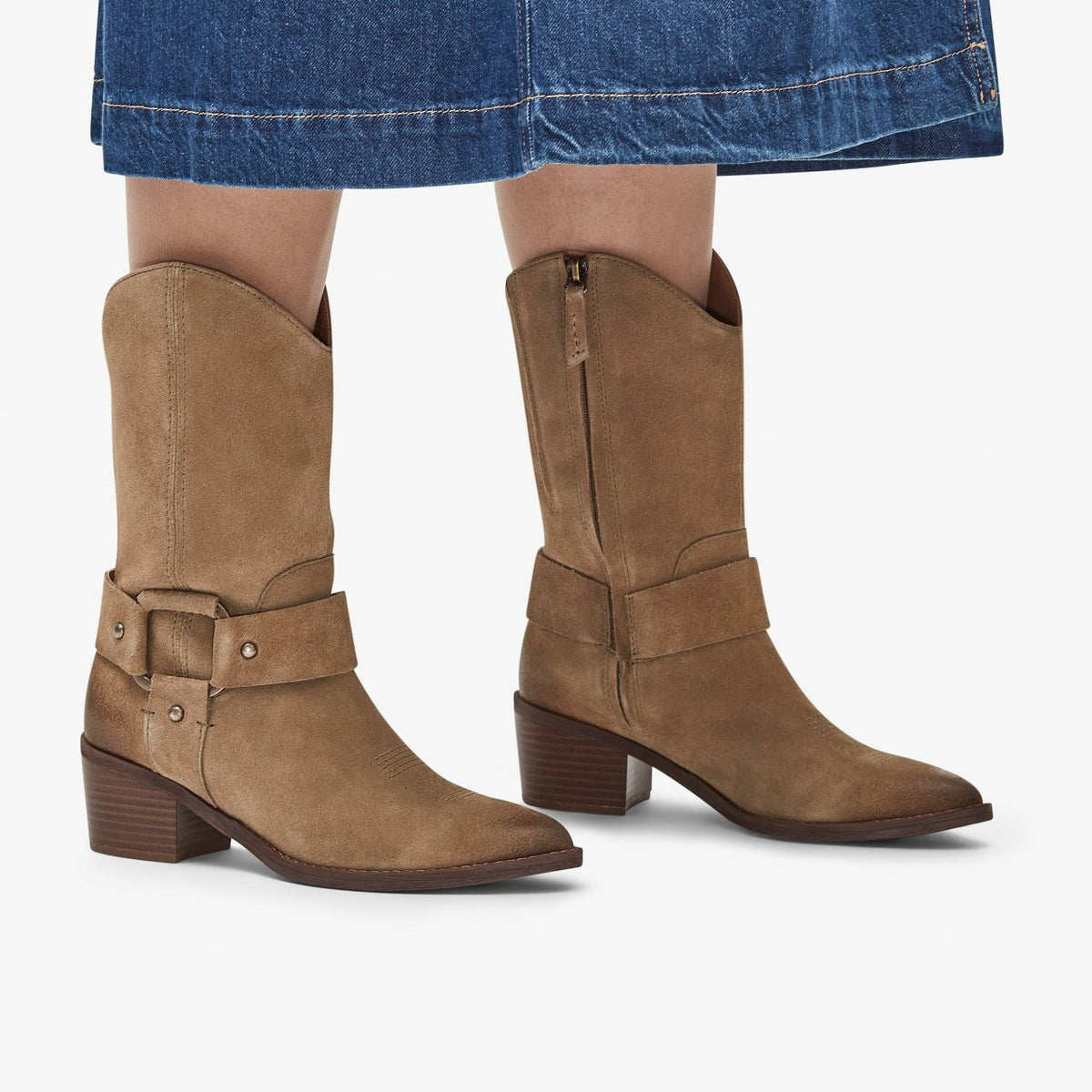 Morzine Rise Dark Sand Suede - Clarks Signature