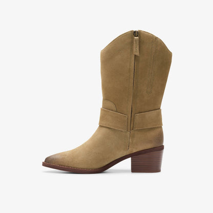 Morzine Rise Dark Sand Suede - Clarks Signature