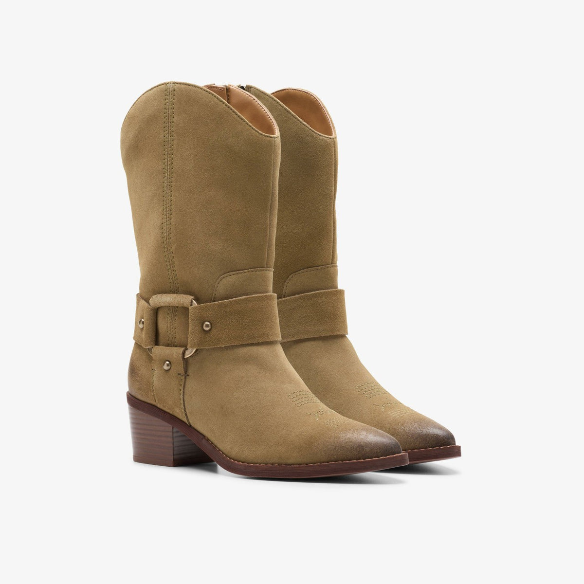 Morzine Rise Dark Sand Suede - Clarks Signature