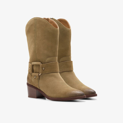 Morzine Rise Dark Sand Suede - Clarks Signature