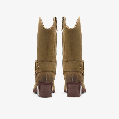 Morzine Rise Dark Sand Suede - Clarks Signature