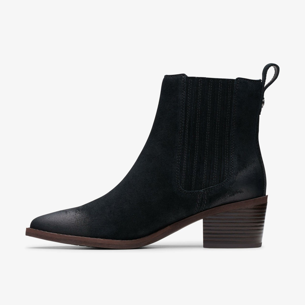 Morzine Top Ankle Boot Black Suede - Clarks Discount