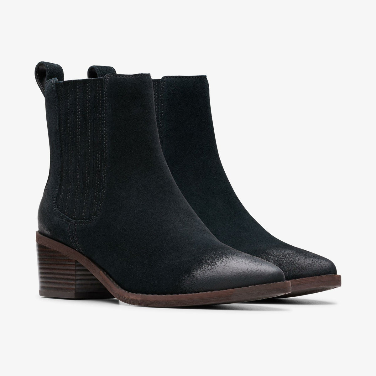 Morzine Top Ankle Boot Black Suede - Clarks Discount