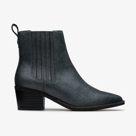 Morzine Top Ankle Boot Pewter Metallic - Clarks New