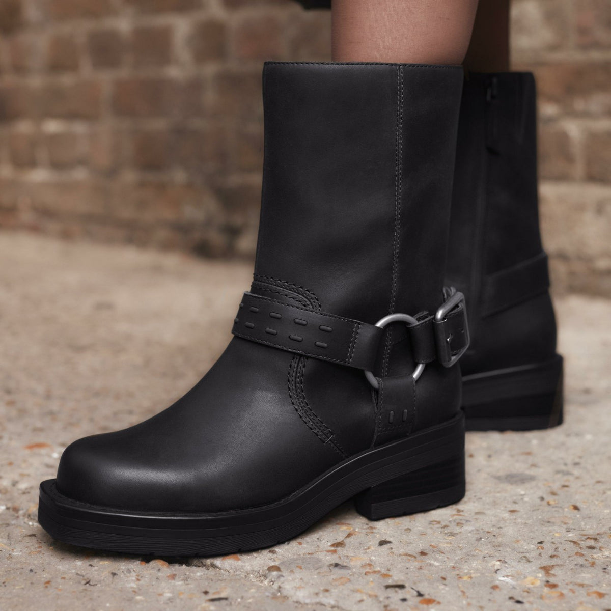 Rebelle Up Black Leather - Clarks Popular